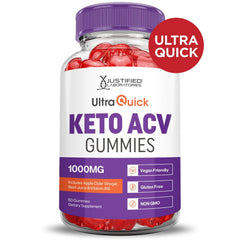 Justified Laboratories vegan non-GMO gummies on spoon, easy daily chew.