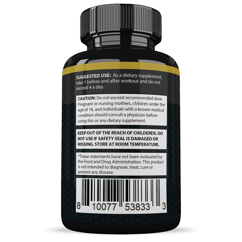 Ingredients panel of Justified Laboratories Vigor Now Max 1600MG