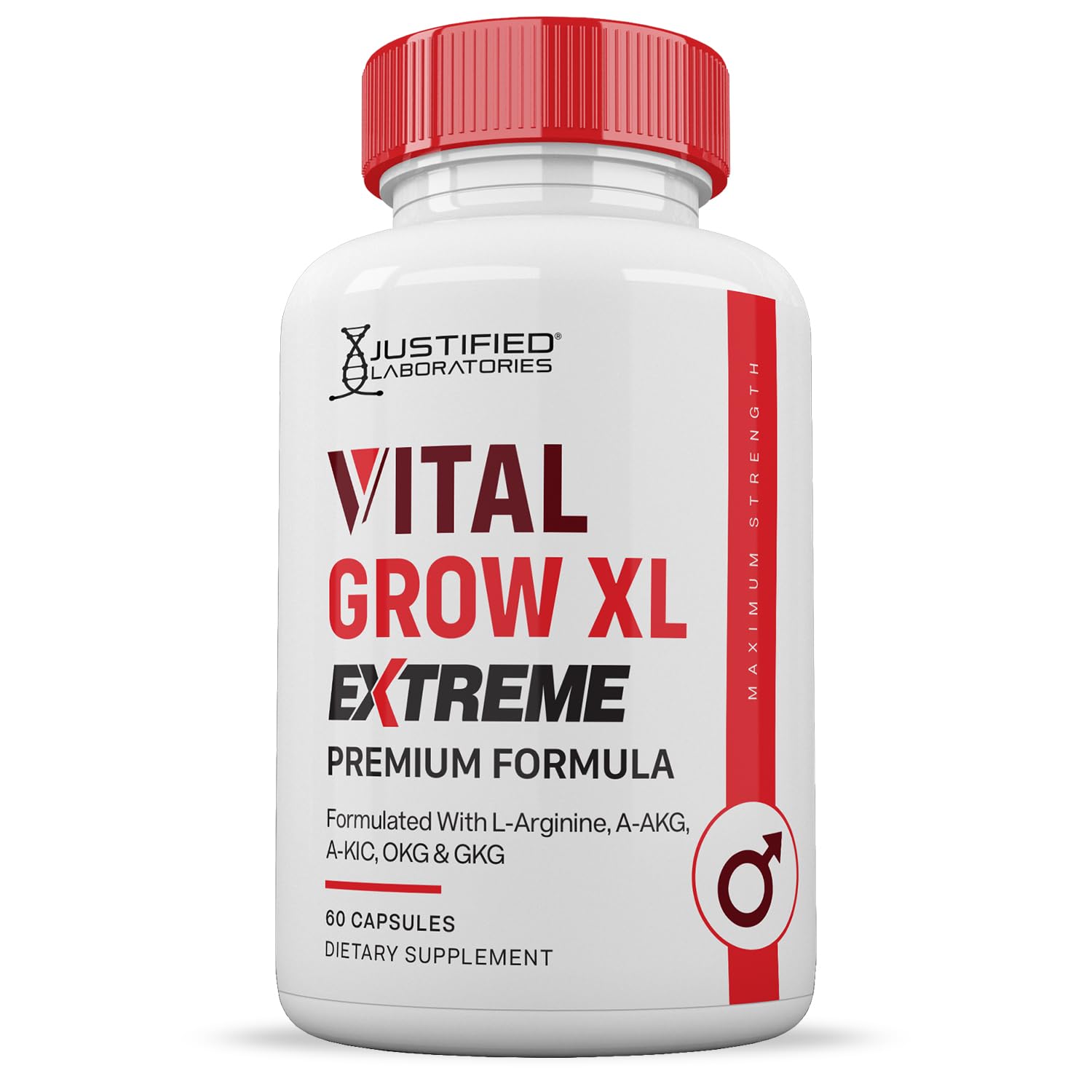 Justified Laboratories Vital Grow XL Extreme ingredients close-up showcasing premium blend.