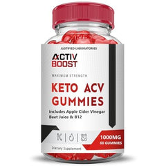 Justified Laboratories Activboost gummies closeup with chewy texture and vibrant color