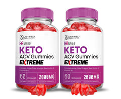 Justified Laboratories Bliss Keto ACV Gummies bottle with apple cider vinegar for daily support.