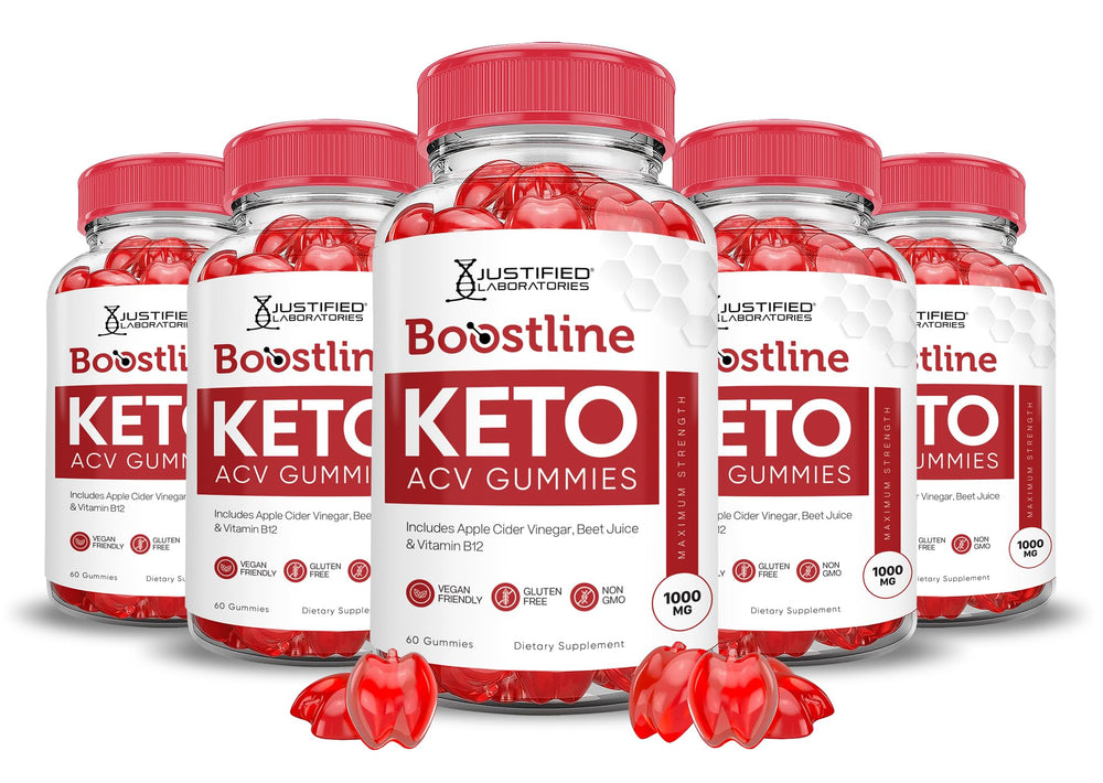 Justified Laboratories Boostline Keto ACV Gummies bottle for daily keto-friendly use.