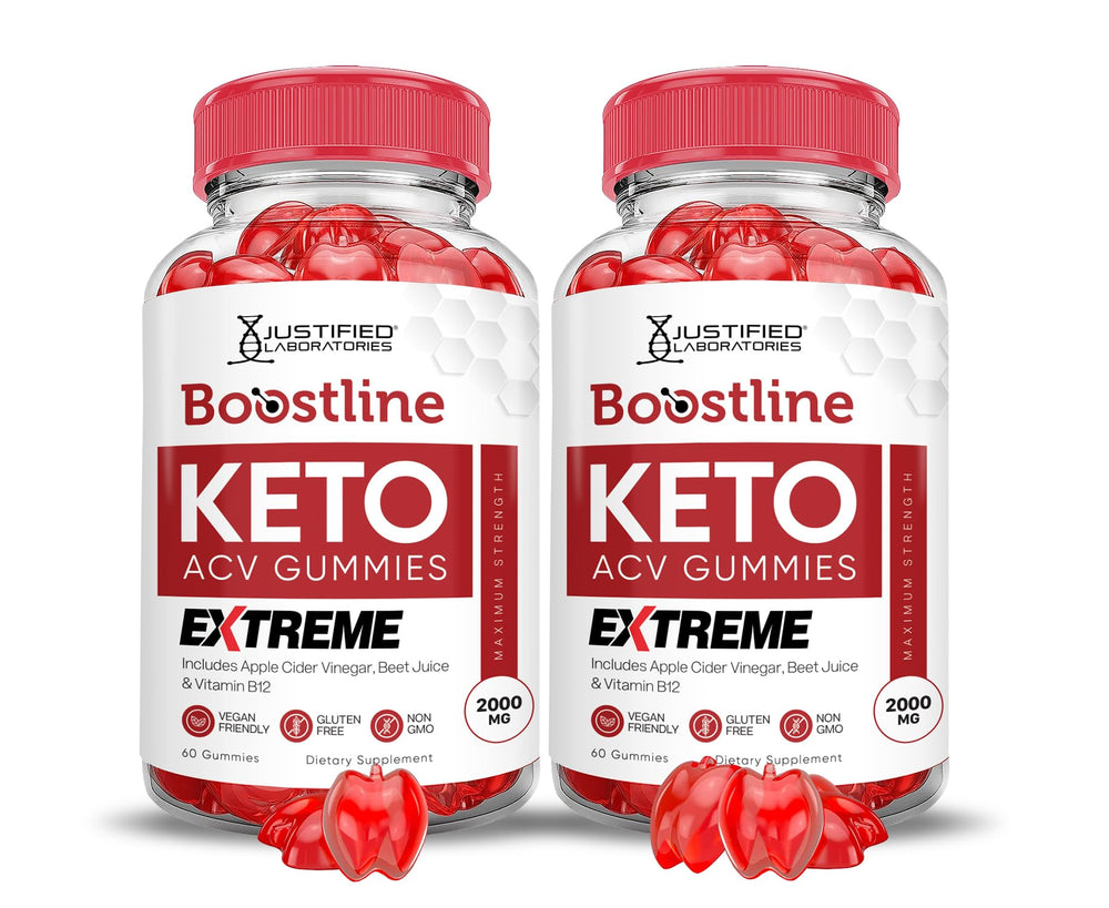 Justified Laboratories BoostLine Keto ACV Gummies bottle for convenient daily chews.