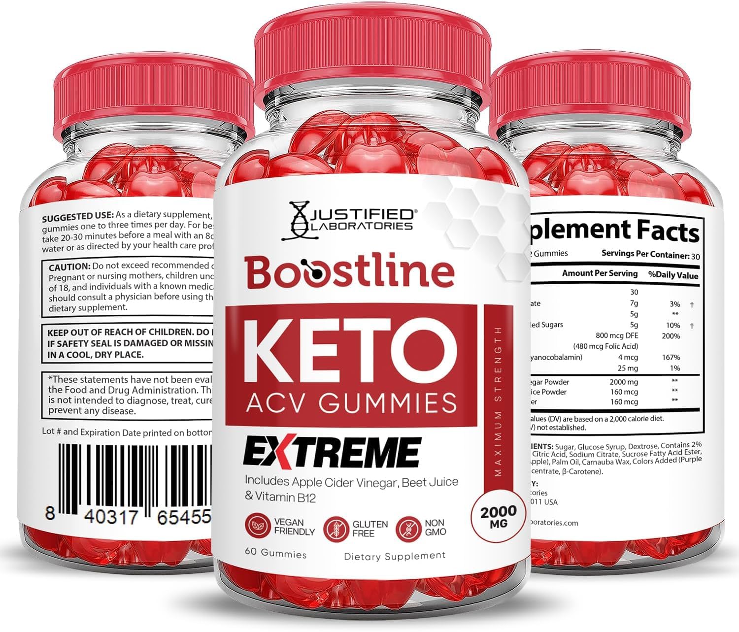Justified Laboratories BoostLine Keto ACV Gummies GMP facility seal