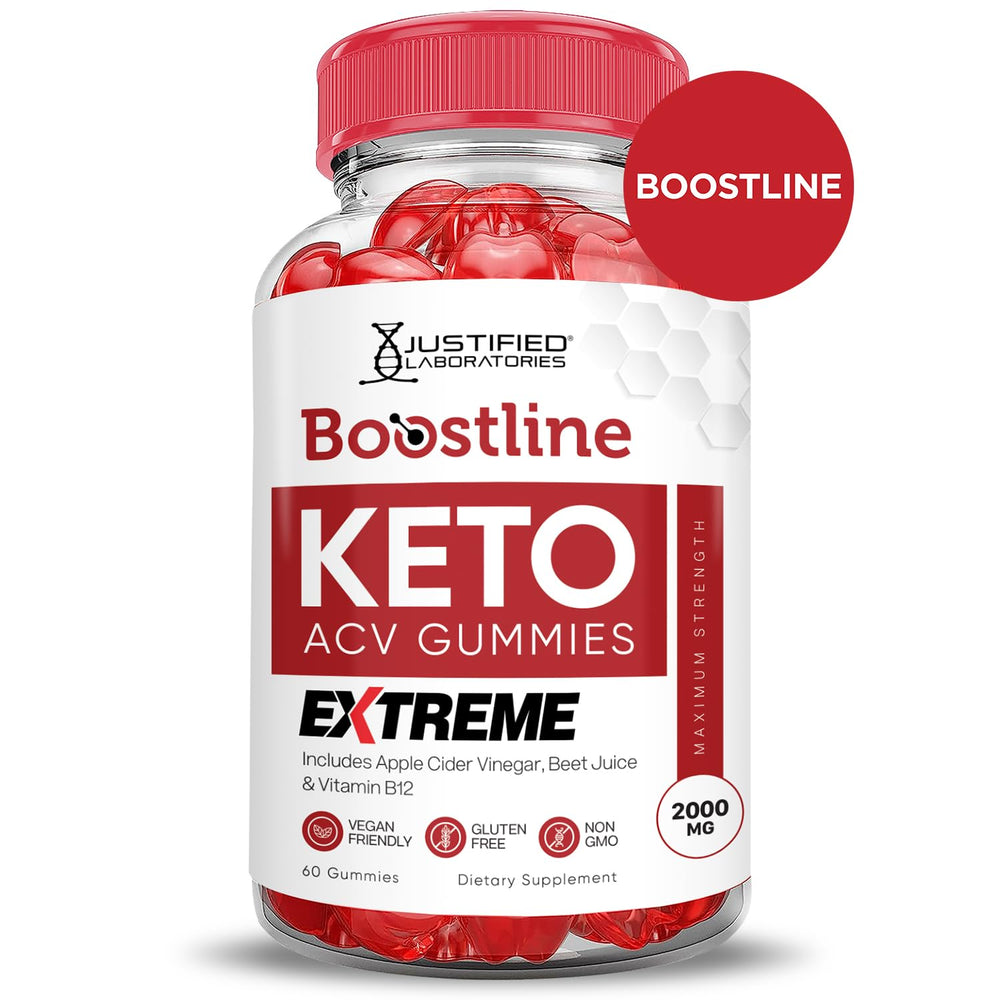 Justified Laboratories BoostLine Keto ACV Gummies 2-pack front view.
