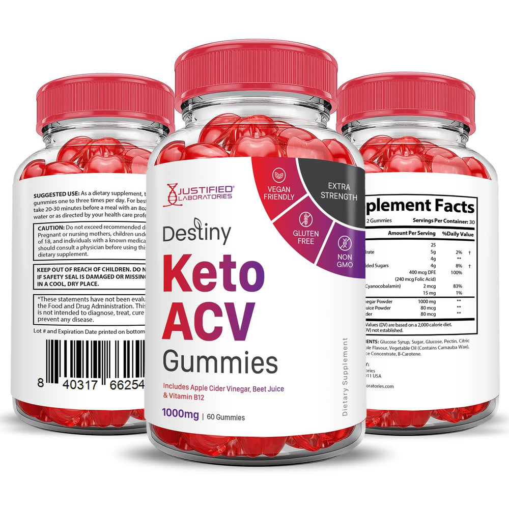 Justified Destiny Keto ACV Gummies serving idea plated for a quick daily ritual.