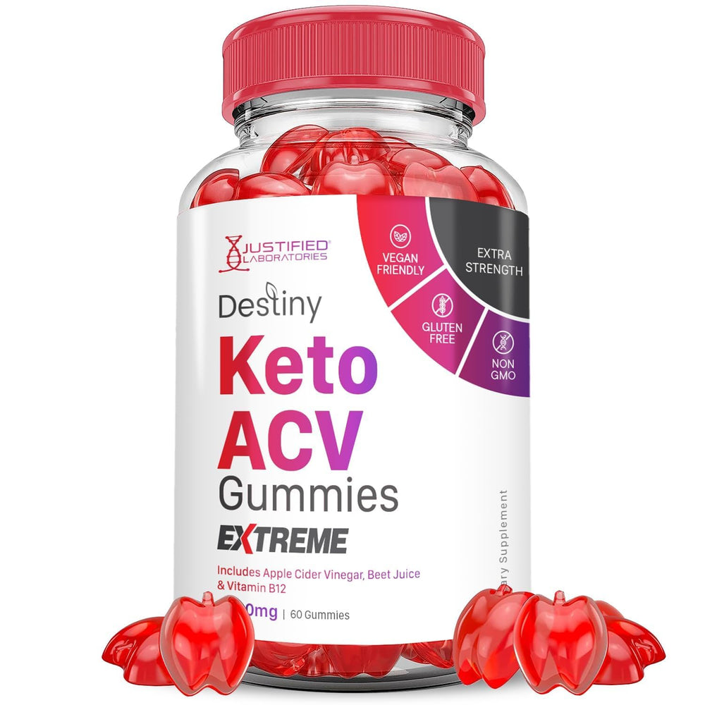 Justified Laboratories Destiny Keto Gummies jar showing easy daily supplement option