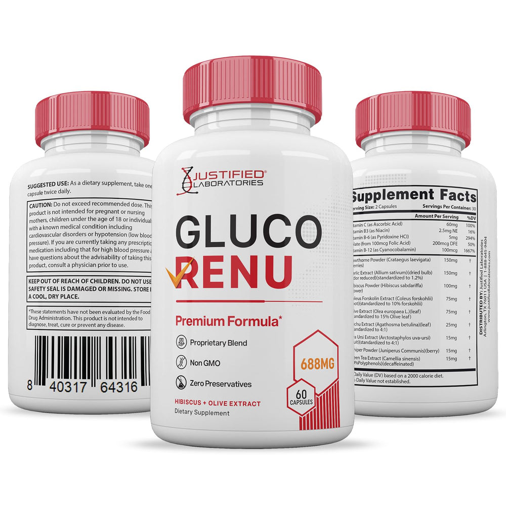 Justified Laboratories Gluco Renu daily-use scene promotes consistent routines.