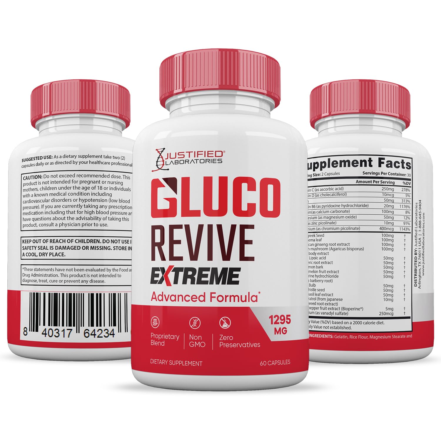 Gluco Revive Extreme strength comparison versus standard formula.
