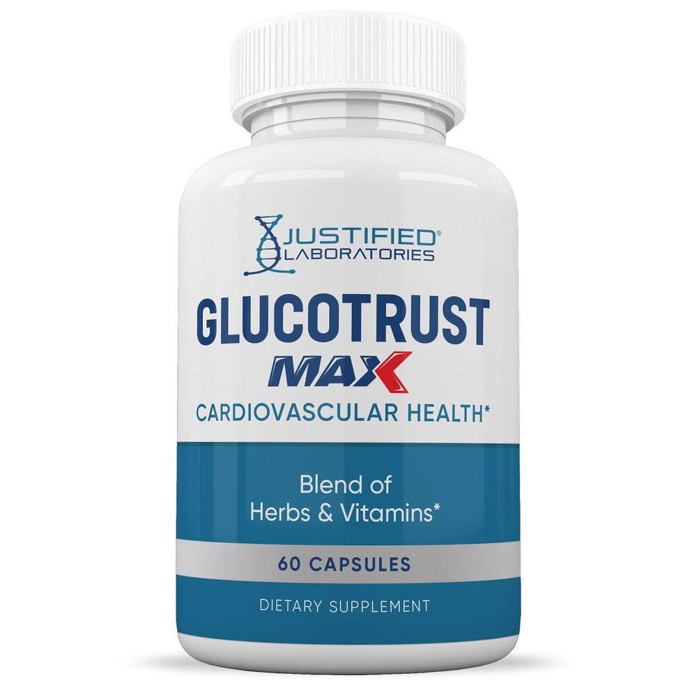 Justified Laboratories Glucotrust Max 1295mg 3-pack packaging for value