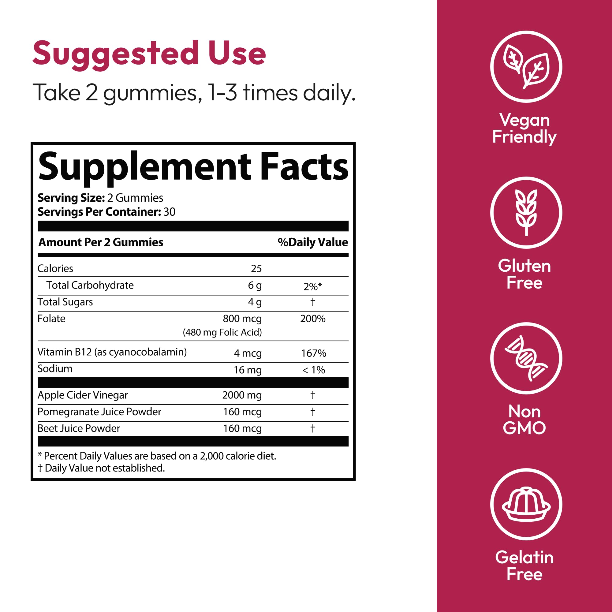 Justified Laboratories gominolas keto-ACV aptas para veganos y sin OGM