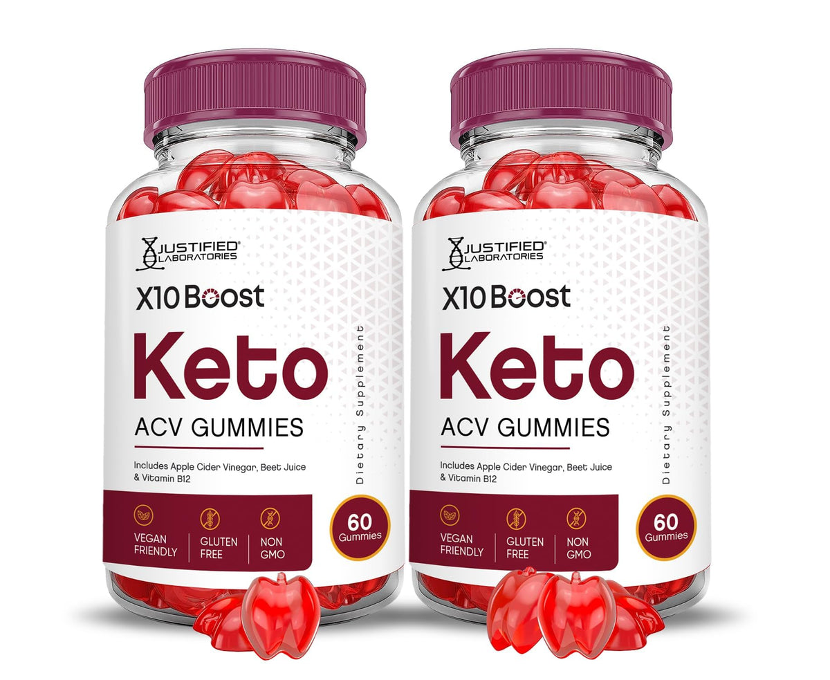 Justified Laboratories keto ACV gummies bottle left for easy daily support.