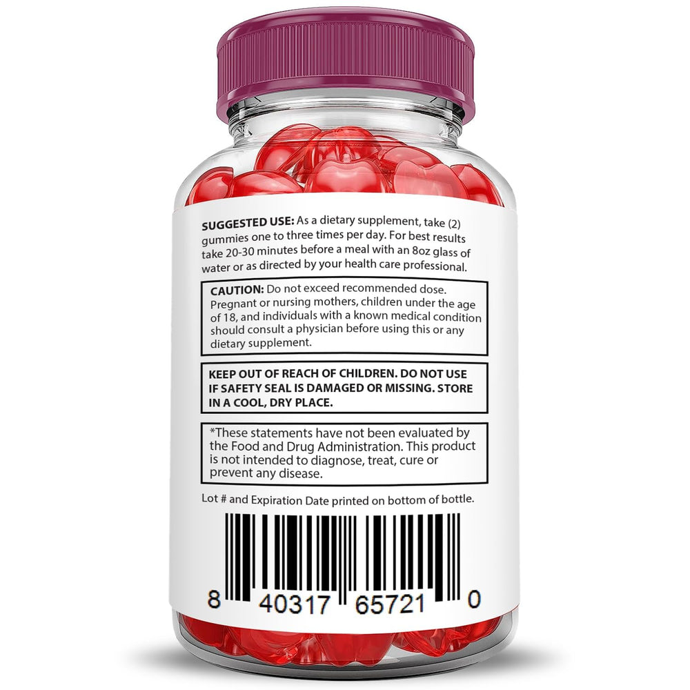 Justified Laboratories keto ACV gummies ingredients panel highlights B12 and folate.