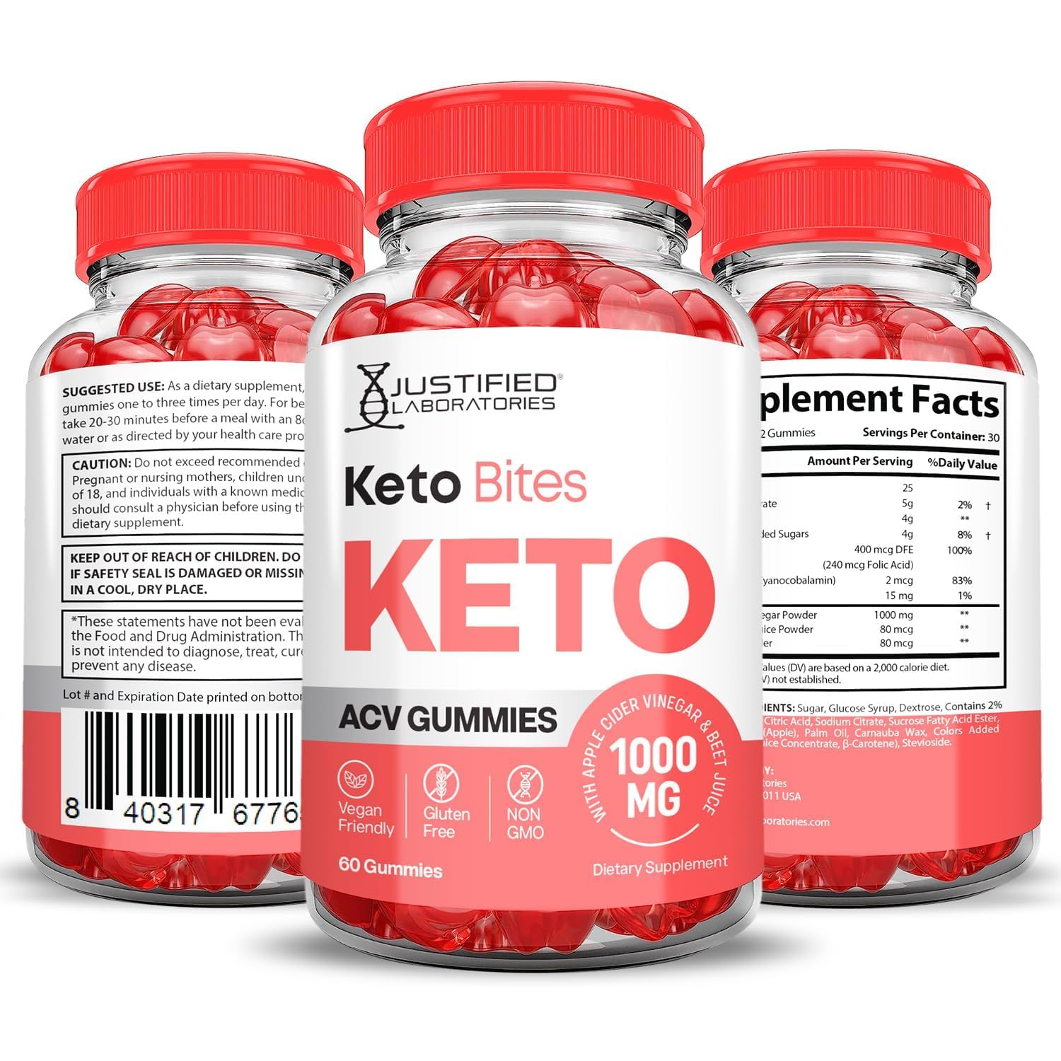 Justified Laboratories Keto Bites GMP-tested facility assurance for quality.