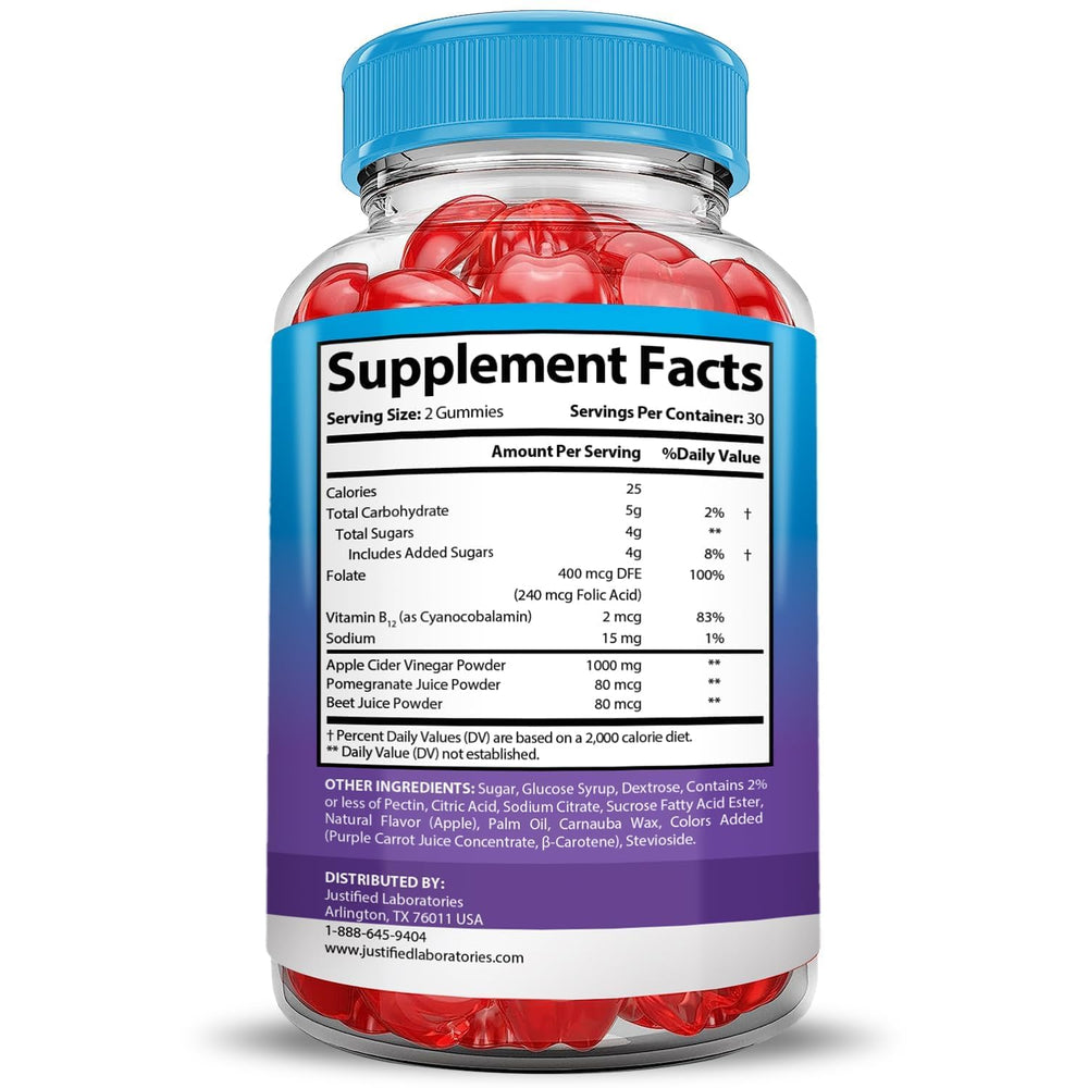Justified Laboratories Keto Blast gummies close-up showing chewy texture and flavor