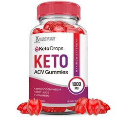 Justified Laboratories Keto Gummies with apple-cider-vinegar visuals for a flavorful daily boost.