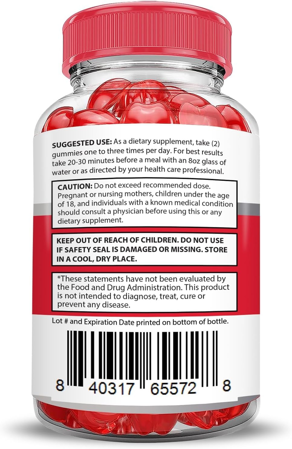 Justified Laboratories Keto Rush ACV Gummies serving spoon pouring gummies