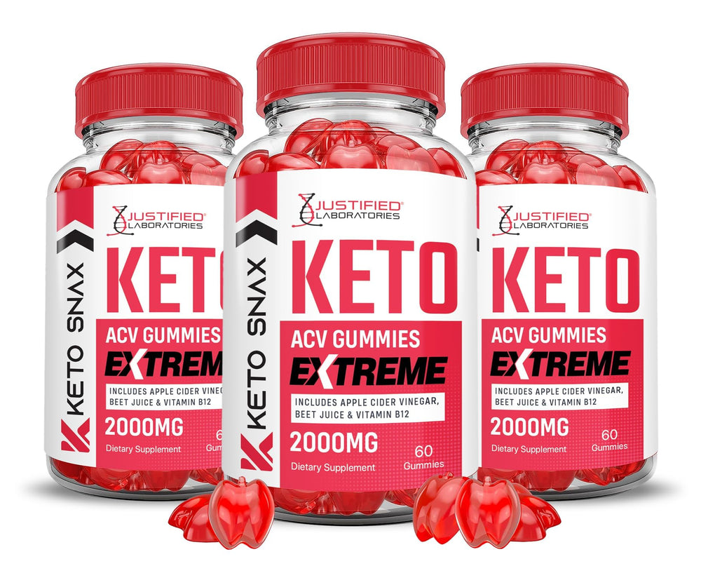 Justified Laboratories Keto Snax gummies bottle front for convenient daily keto support