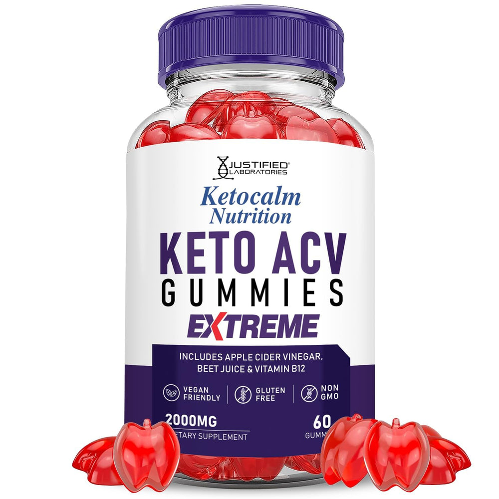 Justified Laboratories Ketocalm gummies bottle for convenient daily wellness.