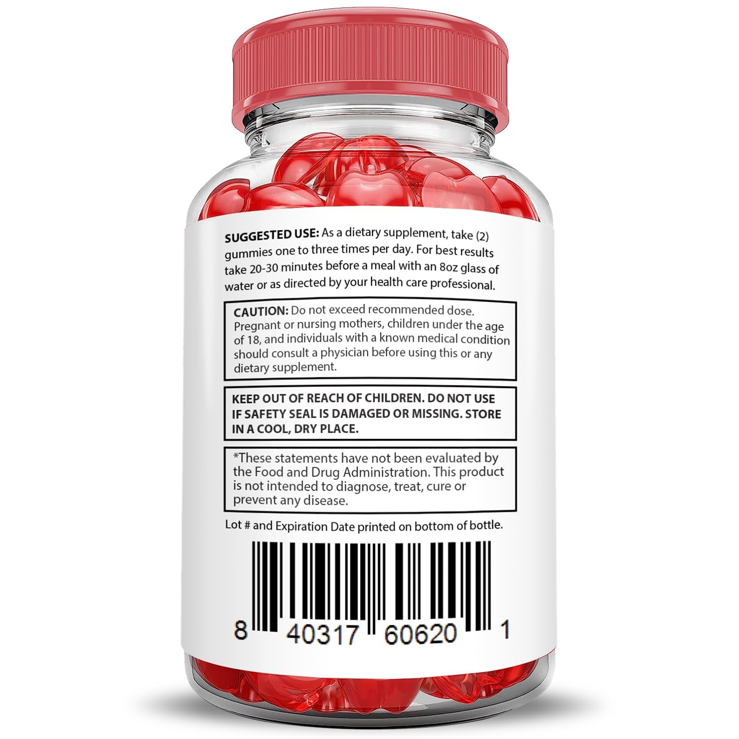 Justified Laboratories Luxe Keto ACV Gummies vegan and non-GMO certification label