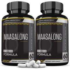 Justified Laboratories Maasalong bottle close-up highlighting premium capsule formulation for daily wellness