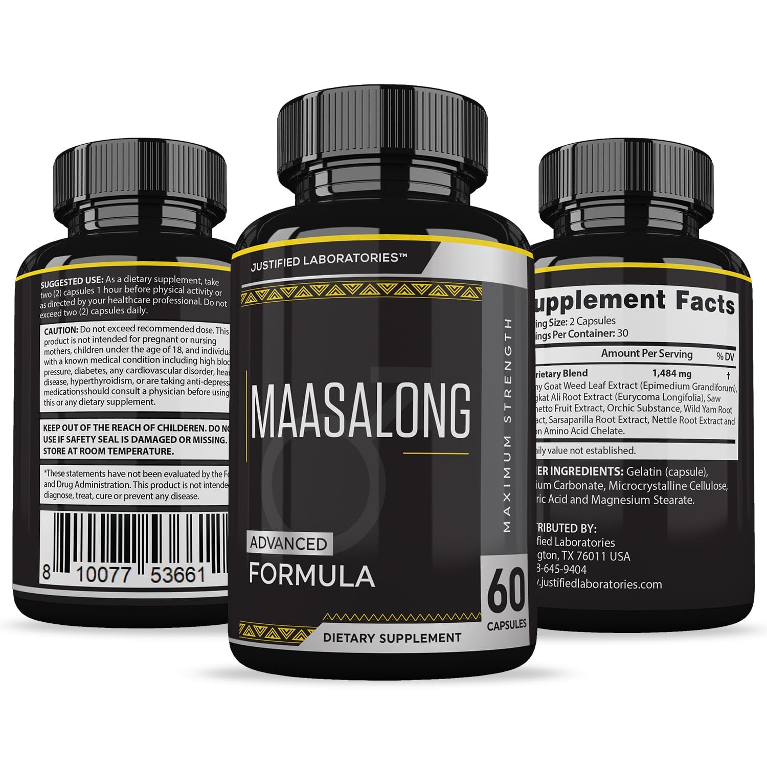 Justified Laboratories Maasalong daily-use scene showing a simple wellness routine