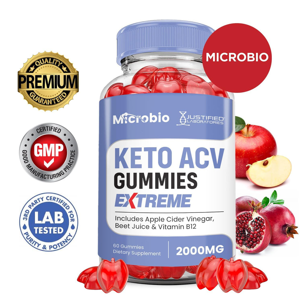 Beet juice powder and pomegranate in Justified Microbio Keto ACV gummies.