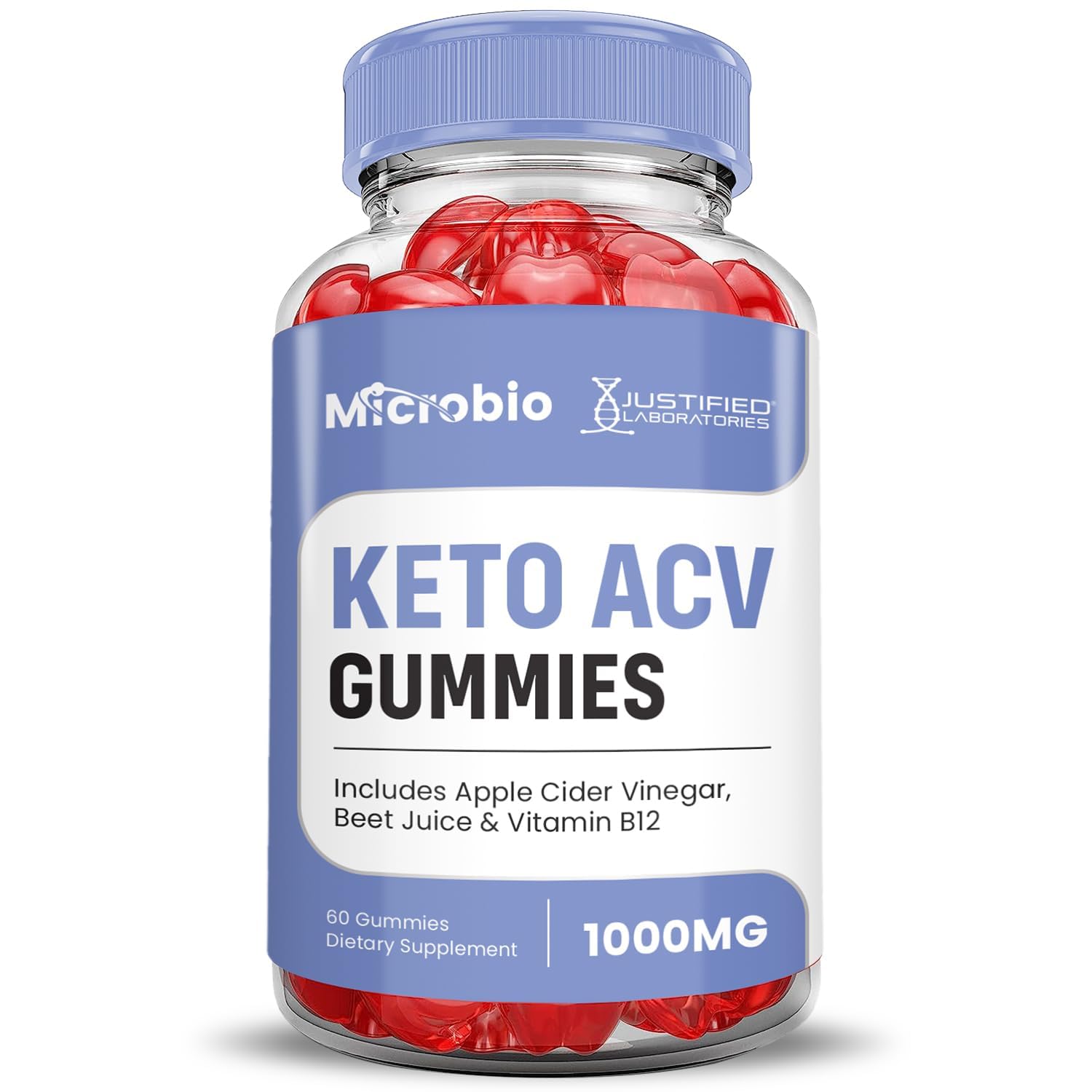 Justified Laboratories Microbio Keto ACV Gummies ingredients include beet and pomegranate