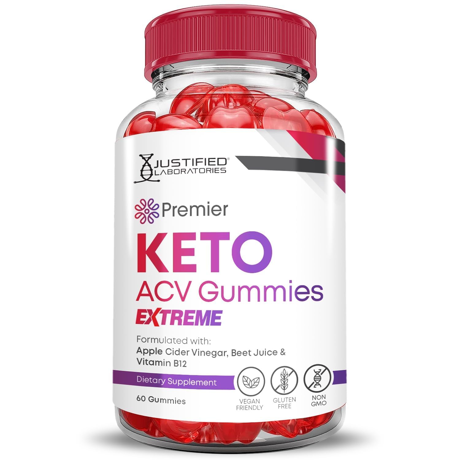 Justified Laboratories Premier Keto ACV Gummies beet juice ingredient highlight