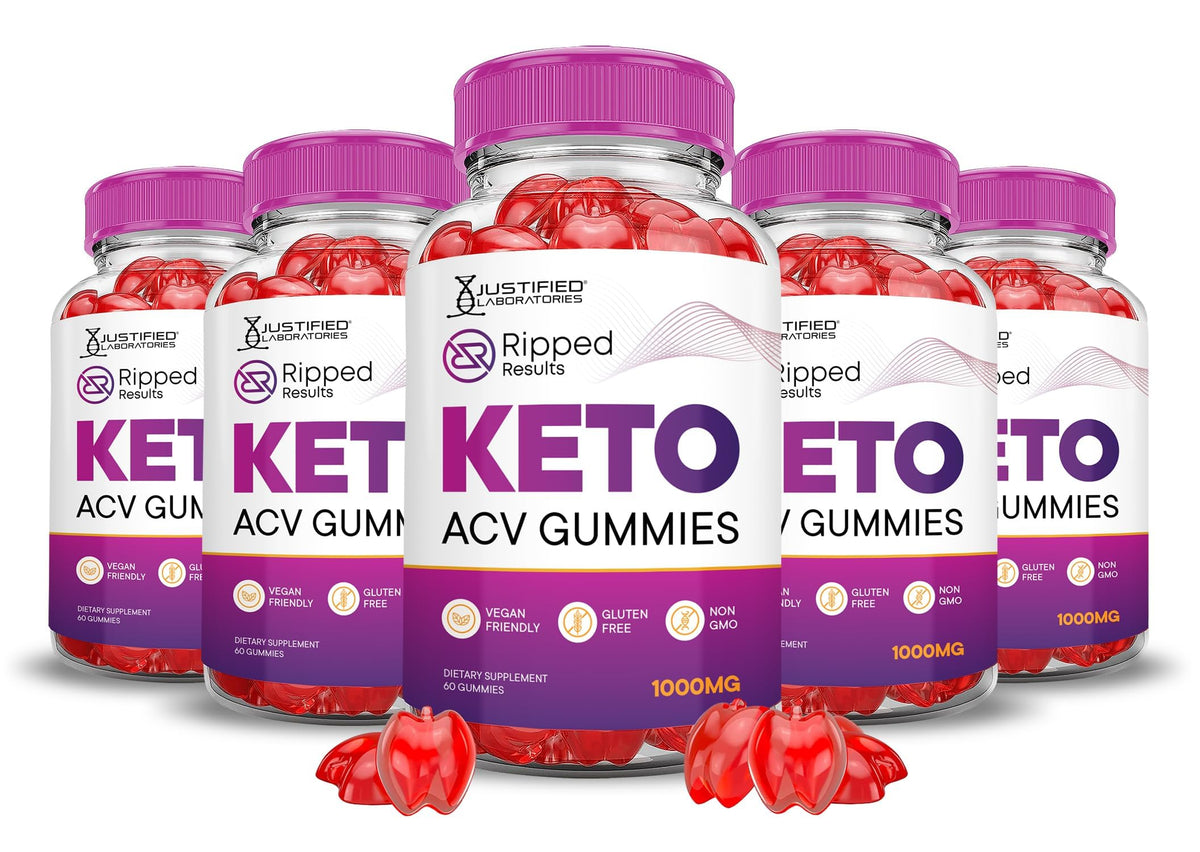 Justified Laboratories Ripped Results Gummies bottle close-up for convenient daily support.