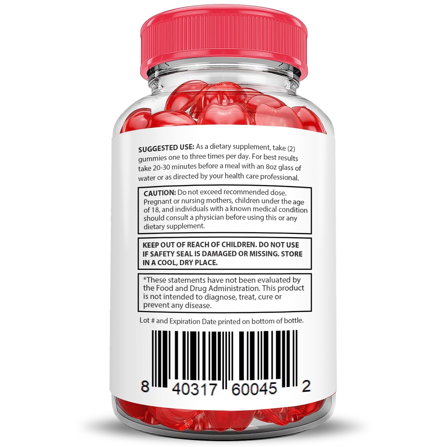 Label artwork on Justified Simpli Health Keto ACV Gummies featuring pomegranate and beet imagery.