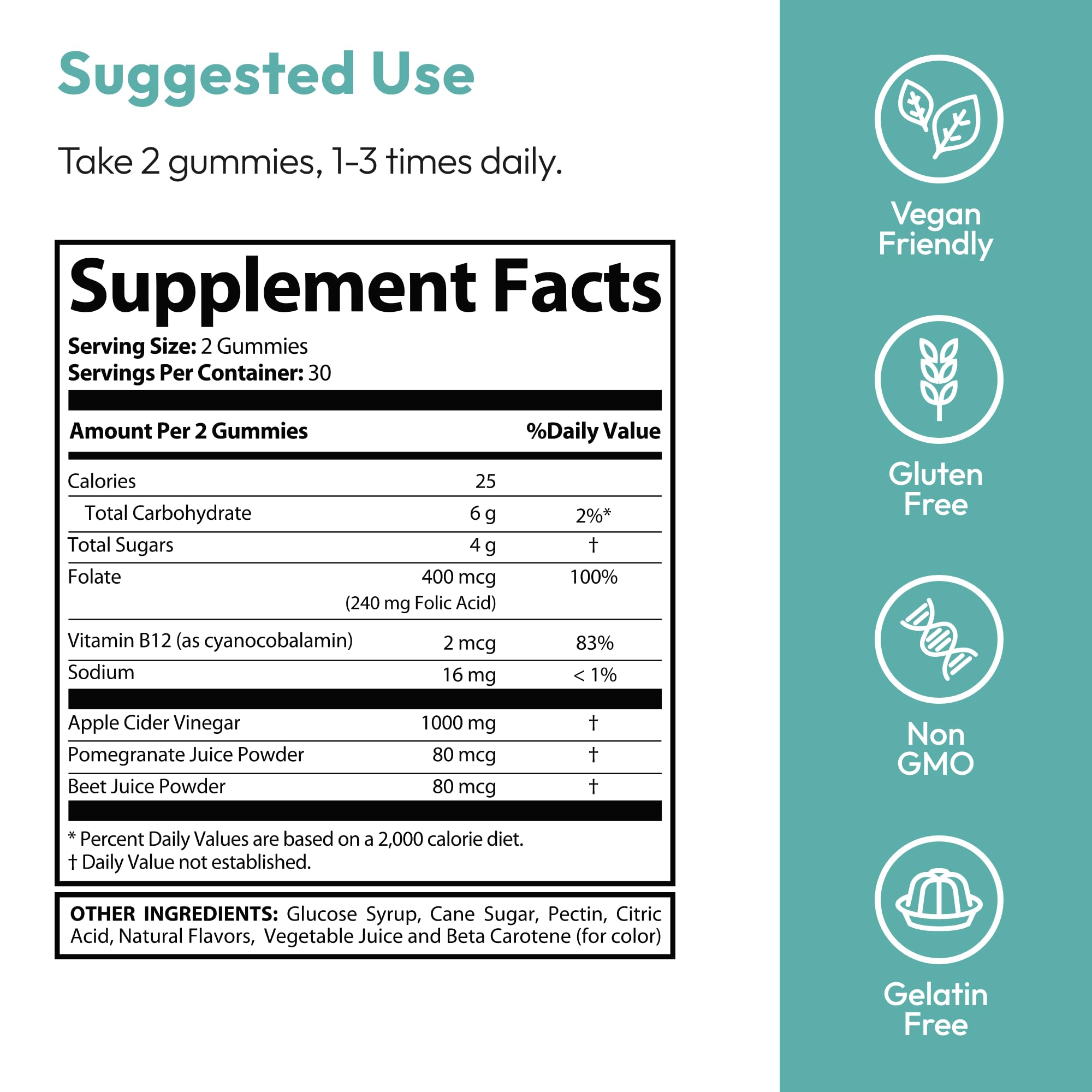 Justified Laboratories Speedy Keto ACV Gummies, dosificador para porciones consistentes.