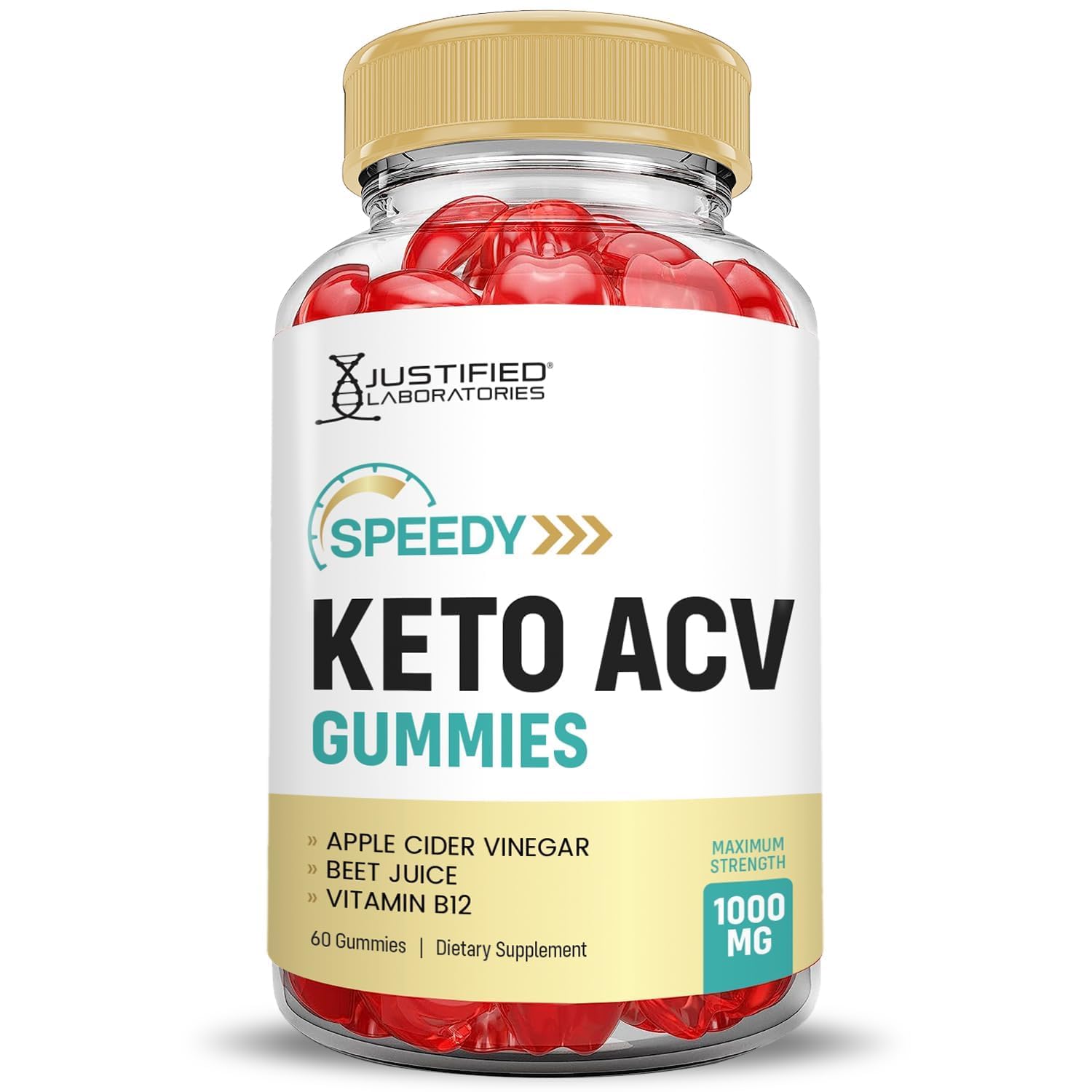 Two-pack box of Justified Laboratories Speedy Keto ACV Gummies.
