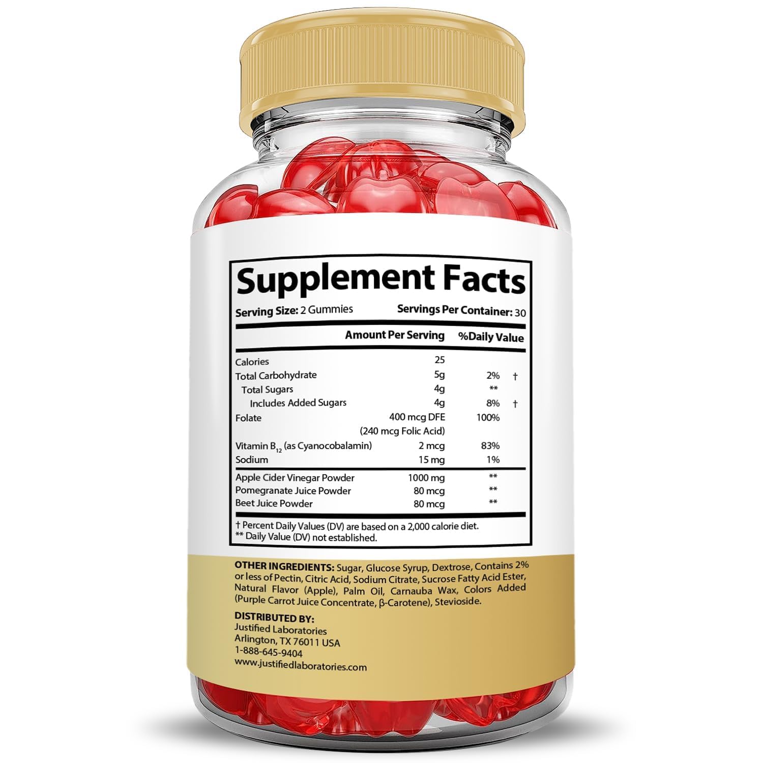 Justified Laboratories Speedy Keto ACV Gummies pack ready for on the go daily use