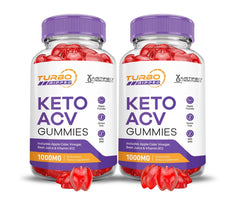 Justified Laboratories Turbo Ripped Keto ACV gummies front pack, convenient daily snack.