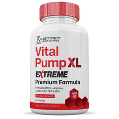 Justified Laboratories Vital Pump XL Extreme three-pack packaging for convenient daily use
