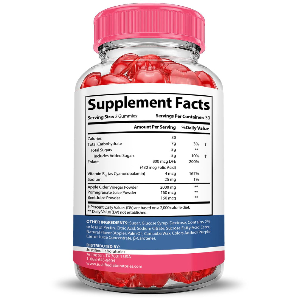 Justified Laboratories Liberty Bites Keto ACV Gummies Extreme pectin-based vegan texture.