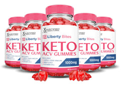 Justified Liberty Bites Keto ACV Gummies pack front for easy daily routine.