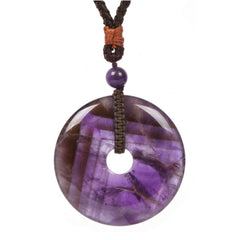 Justinstones Amethyst Peace Donut Pendant 50mm, a bold talisman for daily use.
