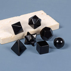 Justinstones Black Obsidian Dodecahedron for collection and contemplative practice