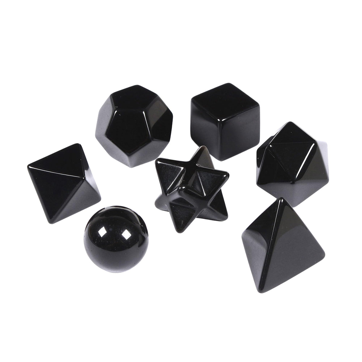 Justinstones Black Obsidian Merkaba geometry for focused meditation and energy clarity