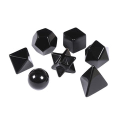 Justinstones Black Obsidian Merkaba geometry for focused meditation and energy clarity