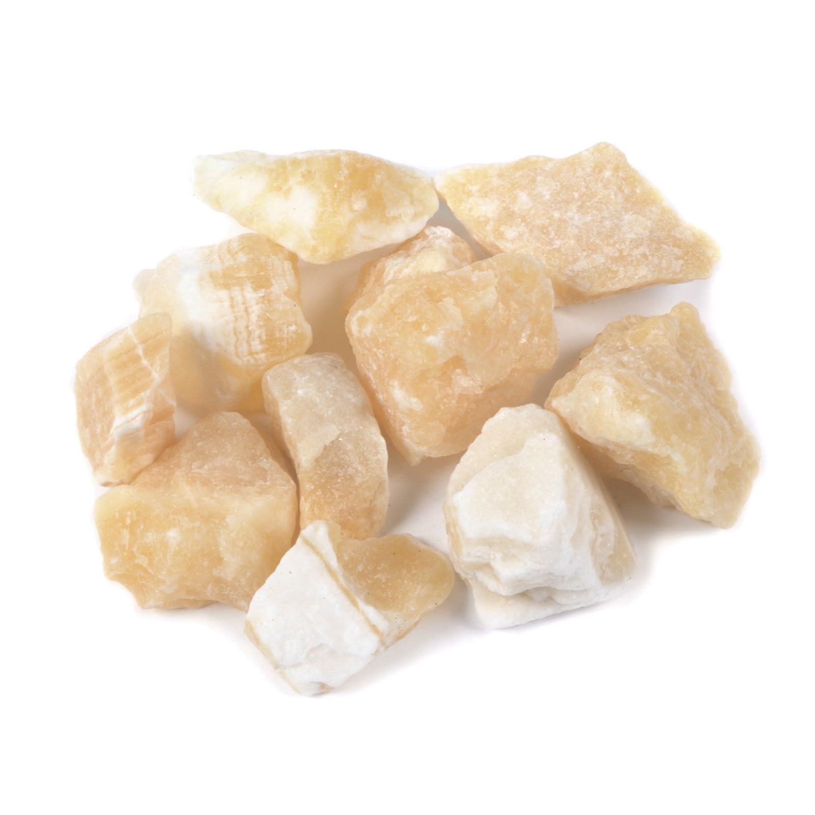 Justinstones calcite rough stones for grounding and decor.