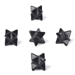Justinstones black obsidian merkaba star stone for energy focus.