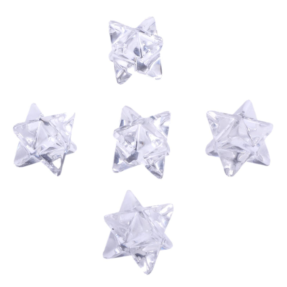 Justinstones clear quartz Merkaba star crystal, 1 inch, aura protection.