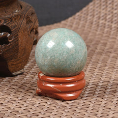 Justinstones Amazonite sphere on desk creates a focal point for focused work.