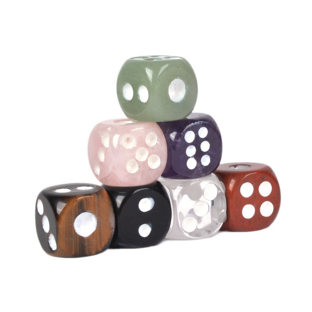 Justinstones dice 7 chakras obsidian – grounding centerpiece for workspace