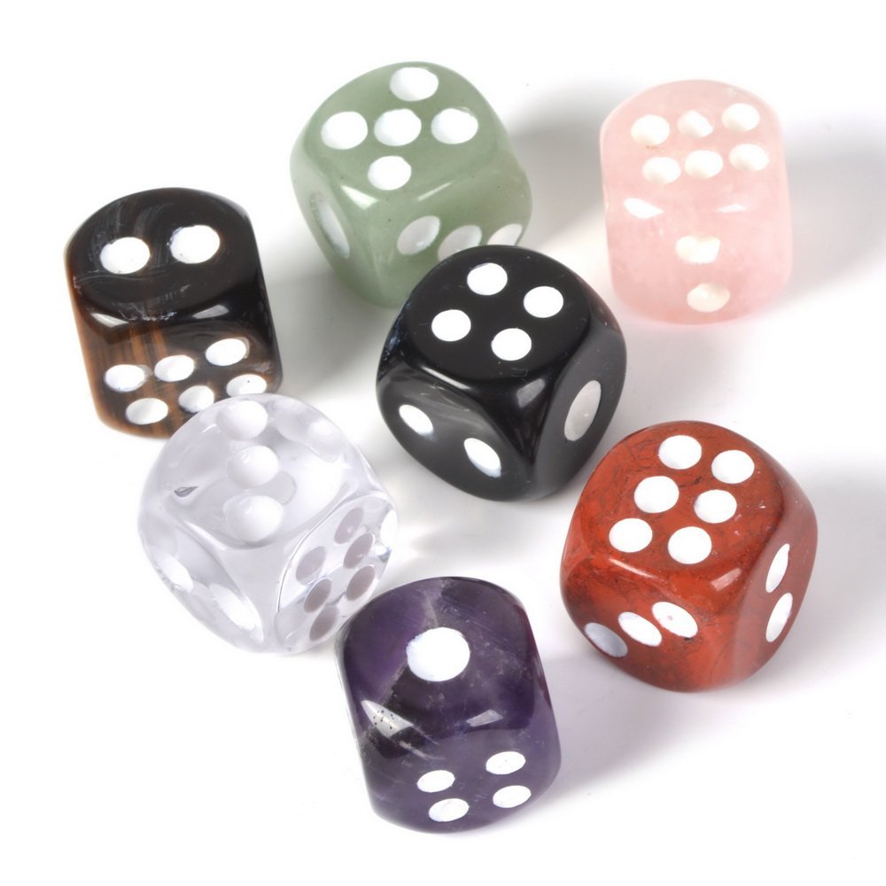 Justinstones dice 7 chakras tiger eye – energizing start to your day