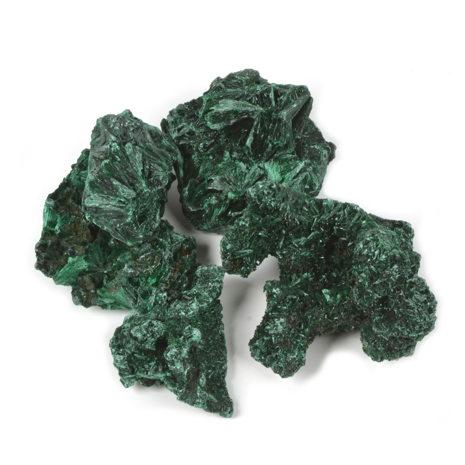 Justinstones drusy malachite half-pound close-up highlights vivid color for display and collection.