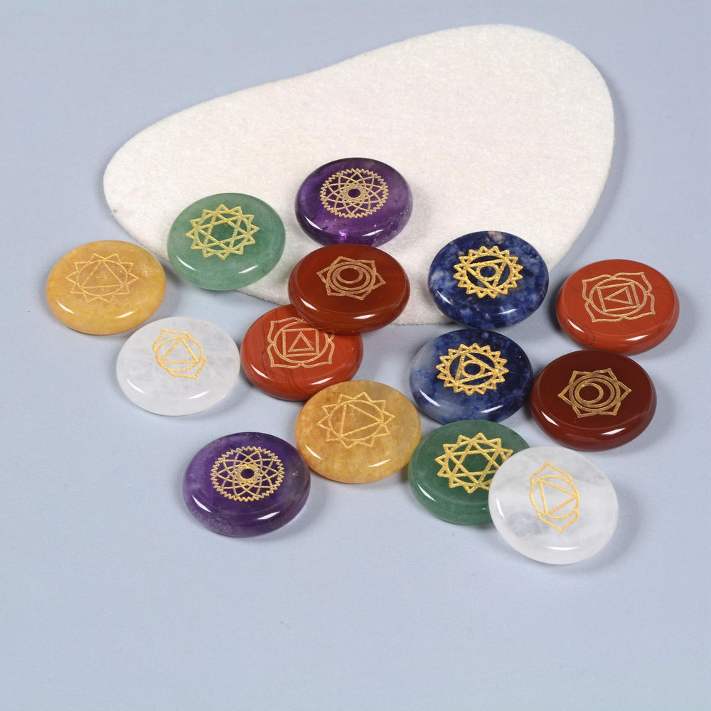 Justinstones energy-balancing meditation crystal stones aid mindful practice.